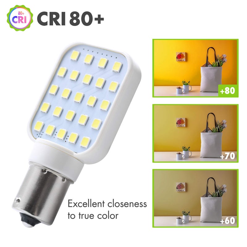 Leisure LED مصباح LED داخلي للسيارات الترفيهية 4 حزمة لمبة دوارة فائقة السطوع 312 لومن 1141 1156 BA15S 24-SMD لمبة مقطورة 10-30 فولت أبيض بارد (4 حزمة) - Image 4